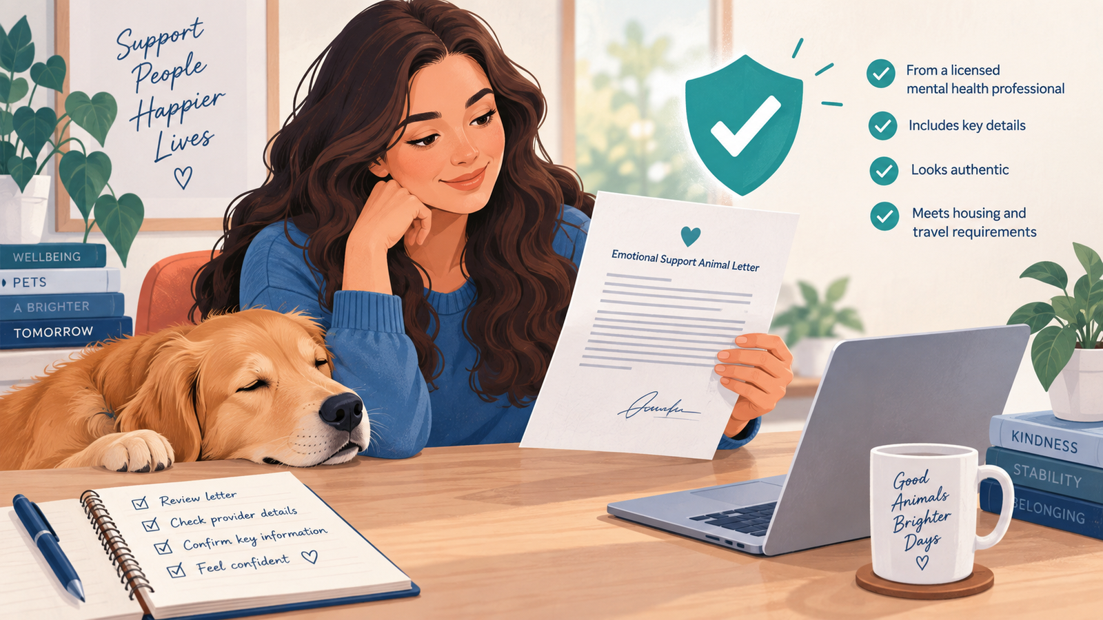 A pet owner checking whether an ESA letter is genuine and professionally verified