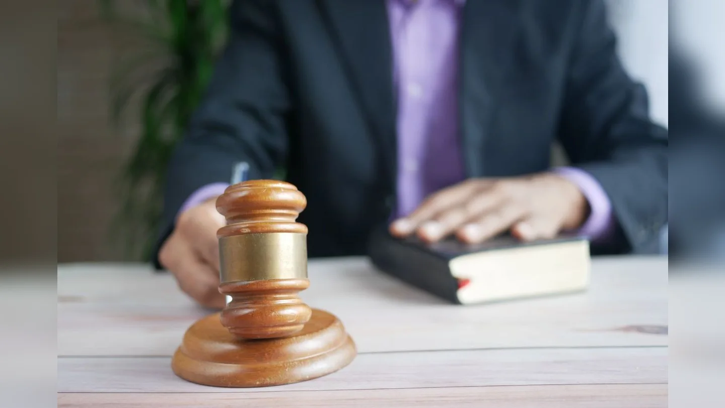 Gavel and book on a desk