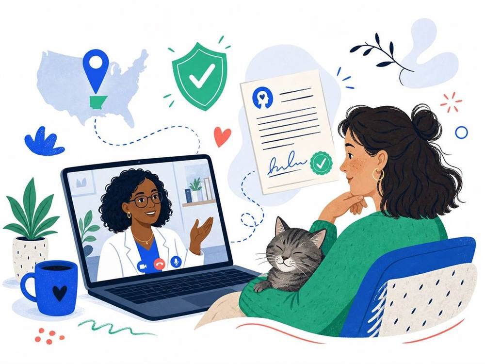 A private online consultation with a licensed mental health professional